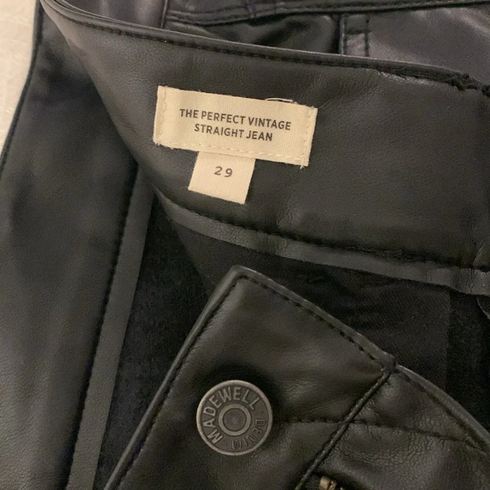 Madewell The Perfect Vintage Straight Leather Pant. Size 29. - Picture 3 of 8